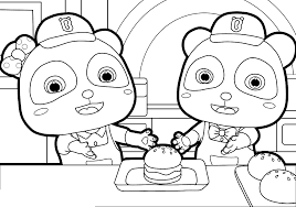Baby Bus Burger Coloring Page Get Coloring Pages