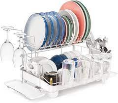 Drop by at our store. Buy 2 Tier Dish Drying Rack Ohuhu Stainless Steel Kitchen Dish Rack And Drainboard Set 27 X 13 X 13 Extra Large Dish Drainer For Kitchen Counter Sink Dish Racks With Drainage Spout