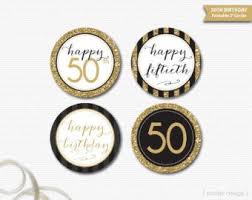 Black And Gold Happy Birthday Topper 50th Birthday Toppers Black Gold Glitter 50th Birthday Decor Printable Birt 80th Birthday Decorations 80th Birthday Party Decorations 40th Birthday Decorations