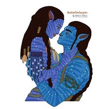Paola Tosca Avatar Prelude To A Kiss Neytiri Jake Sully Avatar Fan Art Blue Avatar Kiss Series