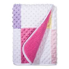 The first large square swaddling blanket on the market. Plush Velboa Baby Blanket Patchwork Cloud Island Pink Target