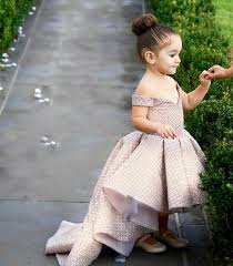 Pageant Little Girl Dresses 2020 Champagne Sparkle High Low Cheap Flower Girl Dresses For Weddings Vestido De Flora Girls Dress Shop Cheap Flower Girl Dresses Little Girl Gowns
