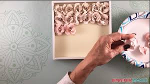 Let me show you how to create rolled paper flowers and the projects in the playlist are really out of the box and so creative! Paper Flower Shadow Box With Sizing Quantity Charts Jennifer Maker
