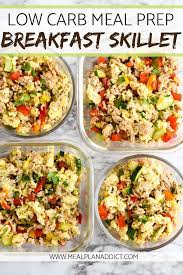 Veggie Loaded Breakfast Skillet Is Here To Make Skipping Breakfast A Thing Of The Past Fry This Up On Sunday And Low Carb Meal Prep Breakfast Meal Prep Meals