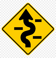 In road signs of faith: W1 5lb Tea Winding Road Ahead Sign Clipart 5116358 Pikpng