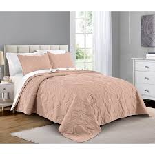 100% bamboo sheet sets 100% bamboo reversible quilt cover set 100% organic cotton plant dyed quilt. Quilt Set King Cal King California King Size Peach Oversized Bedspread Soft Microfiber Lightweight Coverlet For All Season 3 Piece Includes 1 Quilt And 2 Shams Ocean Star Pattern Walmart Com Walmart Com