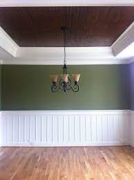 Our home has white trim everywhere, and i thought it might help the sunroom have a more outdoorsy feel to do this on the ceiling. Stained Beadboard Ceiling Stained Beadboard Dining Room Ceiling Stained Beadboard Ceiling