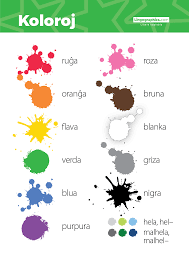 If you see any mistakes please tell me at. Esperanto Colors Koloroj En Esperanto Lingographics Esperanto Language Learning Languages Learning Colors