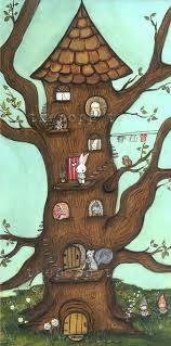 Tree Print Art Squirrel Owl Bird Hedgehog Animal By Thepoppytree Tree Art Whimsical Art Art
