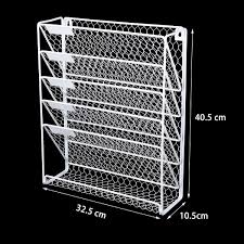 Established in 1985, today hongyu has developed to be a major company who equipped with more. Buy Easypag 6 Tier A4 Chicken Wire Mesh In Tray Hanging Wall File Holder Mail Organiser Magazine Storage Rack White Online In Turkey B086v18jw4