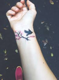 Bird On Tree Branch Tattoo Cherry Blossom Branch With Bird Tattoo That I Had Done Today Cherry Blossom Tree Tattoo Blossom Tree Tattoo Tattoos
