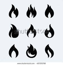 Black And White Flames Vector Fire Icon Vector Set Isolated From Background Fire Flames Black Fire Icons Icon Set Vector Line Art Vector