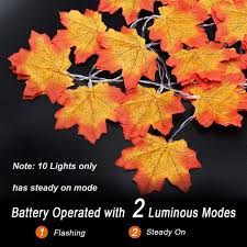 Leaf garland rattan home decor wedding festival supplies winding rattan. 3m Thanksgiving Harvest Maple Leaves Fall Garland 30 Led String Lights Decor Home Garden Other Holiday Seasonal Decor