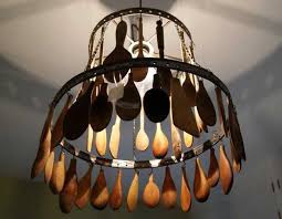 21 Unique Lighting Design Ideas Recycling Tableware And Kitchen Utensils Into Lighting Fixtures Unique Lighting Unique Light Fixtures Handmade Lighting
