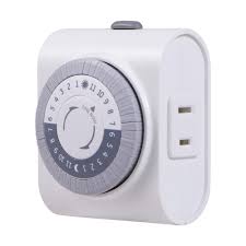 Ge 24 Hour Plug In Big Button Timer White Plugs Home Depot Big