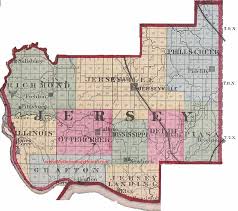 Jersey County Illinois 1870 Map Jerseyville Il Grafton Illinois County Map Illinois
