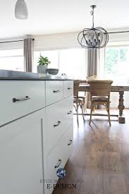 Kitchen Island Painted Benjamin Moore Cloud White Before And After Some Time View To White Kitchen Cabinets Painting Kitchen Cabinets Kitchen Cabinet Colors