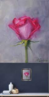 Pink Roses Flower Oil Painting Still Life Original Canvas Floral Wall Art Shabby Chic Decor In 2020 Flower Painting Original Floral Wall Art Oil Painting Flowers