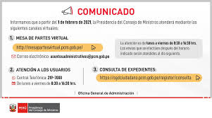 Ley seca por 48 horas para garantizar jornada electoral. Consejo De Ministros On Twitter Comunicado A Partir Del 1 De Febrero La Pcm Atendera Mediante Estos Canales Mesa De Partes Virtual Atencion Telefonica A Los Usuarios