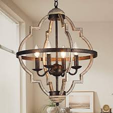 Tzoe Orb 4 Light Metal Chandelier Rustic Vintage Chandelier Stardust Finish Foyer Light Adjustable Height Dining Room Lighting Fixtures Hanging Living Room Light Kitchen Chandelier Ul Listed Amazon Com