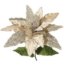 16 Large Champagne Poinsettia Spray Creative Christmas Trees Christmas Tree Themes Champagne Christmas Tree