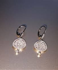Meira T Pave Drop Diamond Earrings 18ct White Gold Catawiki