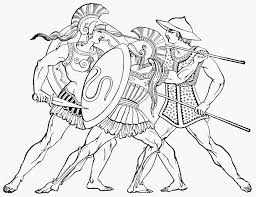 Spartan Warriors By Granger Spartan Warrior Coloring Pages Warrior Drawing