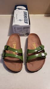 Birkenstock Shoe Size Chart Us Birkenstock Ibiza Slide Sandal Women Size 36 Us Size 5 Patent Leaf Green Fashion Clothing Shoes Accessories Womenssh Womens Sandals Sandals Slide Sandals