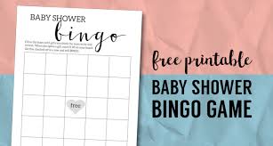 Vid fem i rad blir det bingo! Baby Shower Bingo Printable Cards Template Paper Trail Design