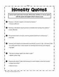 Featured authors for 4th grade. Honesty Worksheets