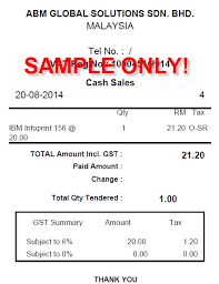 You don't have to pay taxes in malaysia if you have been employed in the country for less than 60 days or for income that is earned from yeap, the original invoice should show the full price of your laptop. Gst Malaysia Go Live 1 April 2015 Malaysia Gst Sap Business One On Cloud Simplified Tax Invoice