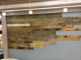Pallet Wood Wall With Planks Run Through A Planer Prior To Installing Wood Pallet Wall Pallet Wall Bathroom Wood Pallets