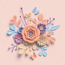 Find & download free graphic resources for flower pastel. 3d Rendering Paper Flowers Pastel Color Palette Botanical Stock Photo Picture And Royalty Free Image Image 98834240