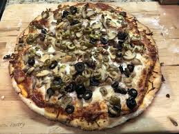 Homemade Pepperoni Sausage Mushroom Mixed Olive Pizza Food Recipes Olive Pizza Stuffed Mushrooms Food