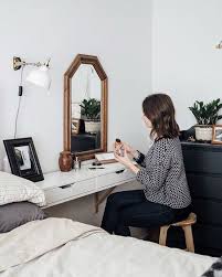 A Floating Bedside Table That Doubles As A Vanity And Has Two Drawers Budget Bedroom Makeover Ikea Bedroom Storage Small Master Bedroom Makeup vanity mirror with lights diy step by step.