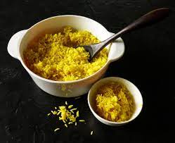 Arroz Amarillo Sabroso Y Exotico Verduras Comida Etnica Granos