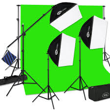 Continuous Three Light Pbl E Z Softbox Boom Kit For Photo Video Lighting