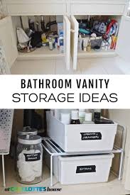 Note that for this idea to work, the tub has to be positioned off the middle position. Bathroom Vanity Storage Ideas At Charlotte S House
