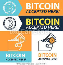 The advertising network strives to provide. Bitcoin Accepted Here Sticker Set Banners Vector Coin Flat Design Advertising Template For Your Website Canstock