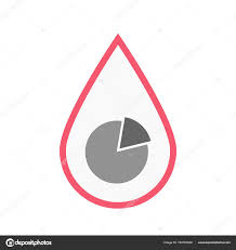 Isolated Blood Drop With A Pie Chart Stock Vector Jpgon