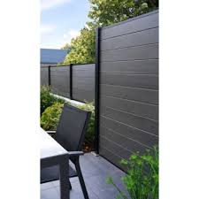Poteau Modulable Concept Composite Idaho 176cm Anthracite En 2020 Cloture Moderne Panneau De Cloture Et Design De Cloture