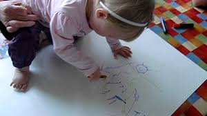 Others react very strongly to what seems like a small change, like new pajamas. First Time Drawing Aged 15 Months Youtube