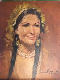 Vintage! This is a wonderful piece of Egyptian art painted