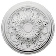 Ekena Millwork 20 In X 1 1 2 In Damon Urethane Ceiling Medallion Fits Canopies Upto 3 3 8 In Primed Cm20da The Home Depot Ceiling Medallions Ekena Millwork Millwork