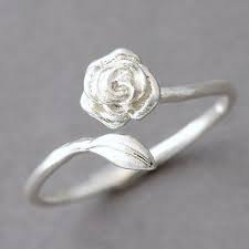 Sterling Silver Rose Ring Wrap Around Ring Rose Shaped Ring From Kellinsilver Com Silver Rose Ring Fine Silver Jewelry Simple Silver Jewelry