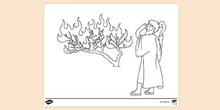 A short animated video about the story of moses and the burning bush. Moses And Burning Bush Colouring Colouring Sheets