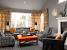 Navy And Yellow Living Room