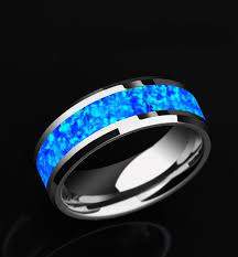 The New Luxury Opal Men S Tungsten Ring Promise Ring For Him Men S Wedding Band Engagement Rings Sapphire Tungsten Mens Rings Promise Rings For Him