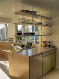 Suspended Shleves Kitchen Midcentury With Suspended Shelves Kitchen Nook Kjokken