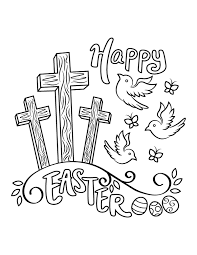Christian easter coloring pages jesus happy color bros. Printable Religious Easter Coloring Page